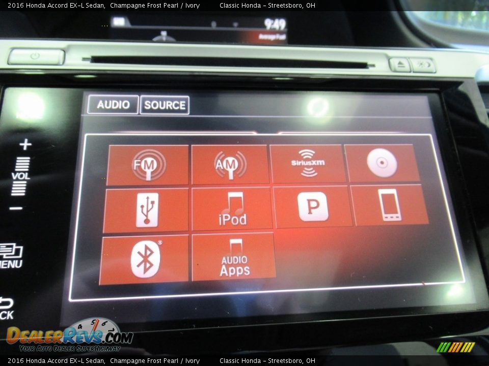 2016 Honda Accord EX-L Sedan Champagne Frost Pearl / Ivory Photo #35