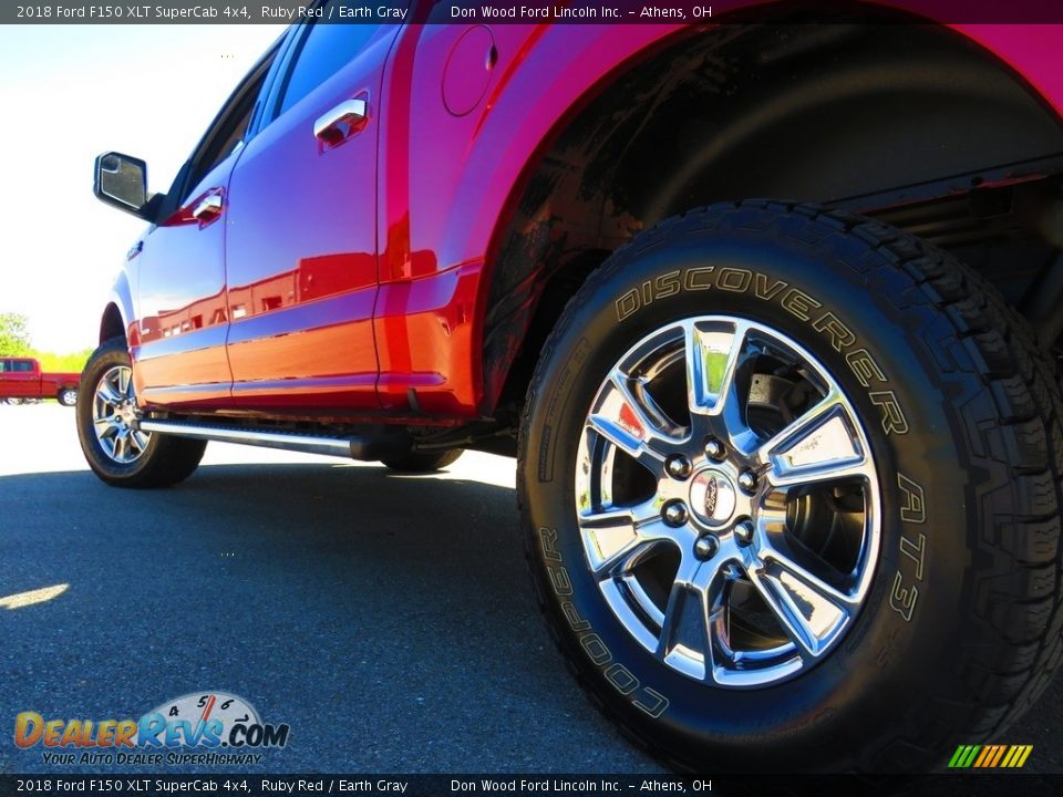 2018 Ford F150 XLT SuperCab 4x4 Ruby Red / Earth Gray Photo #10