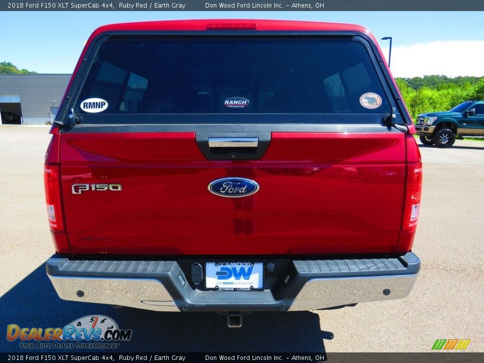 2018 Ford F150 XLT SuperCab 4x4 Ruby Red / Earth Gray Photo #11