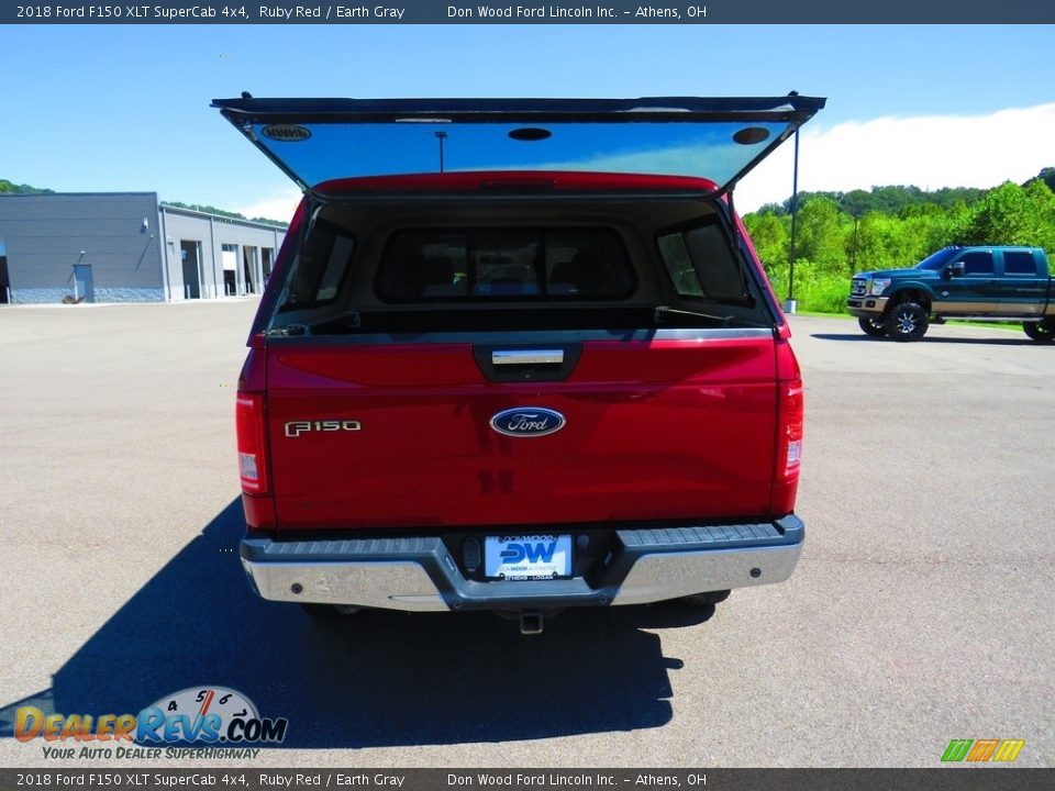2018 Ford F150 XLT SuperCab 4x4 Ruby Red / Earth Gray Photo #12