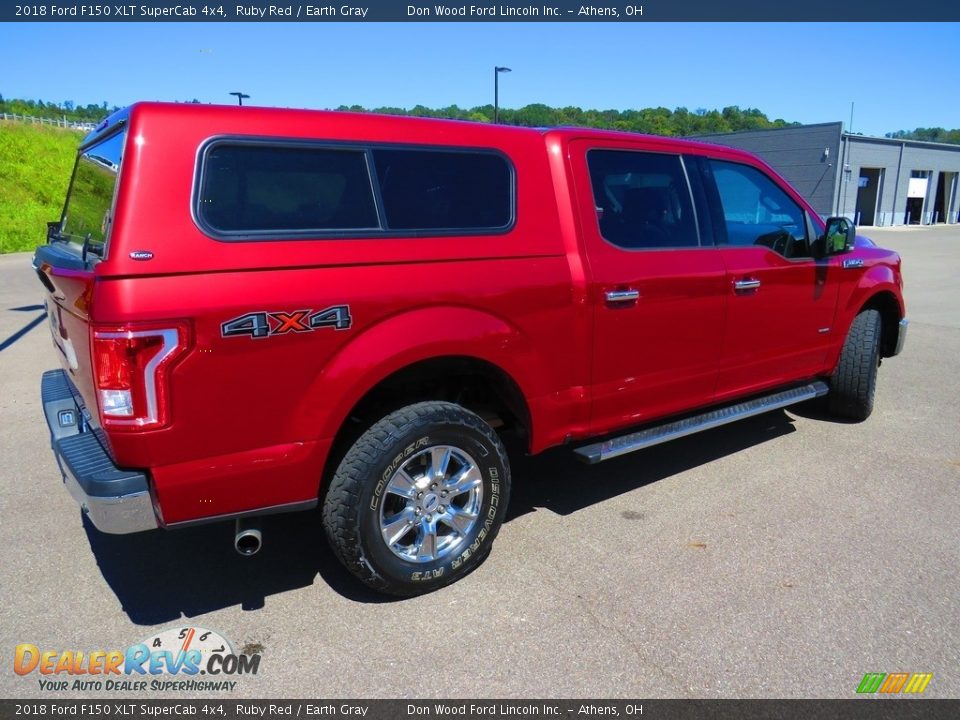 2018 Ford F150 XLT SuperCab 4x4 Ruby Red / Earth Gray Photo #15