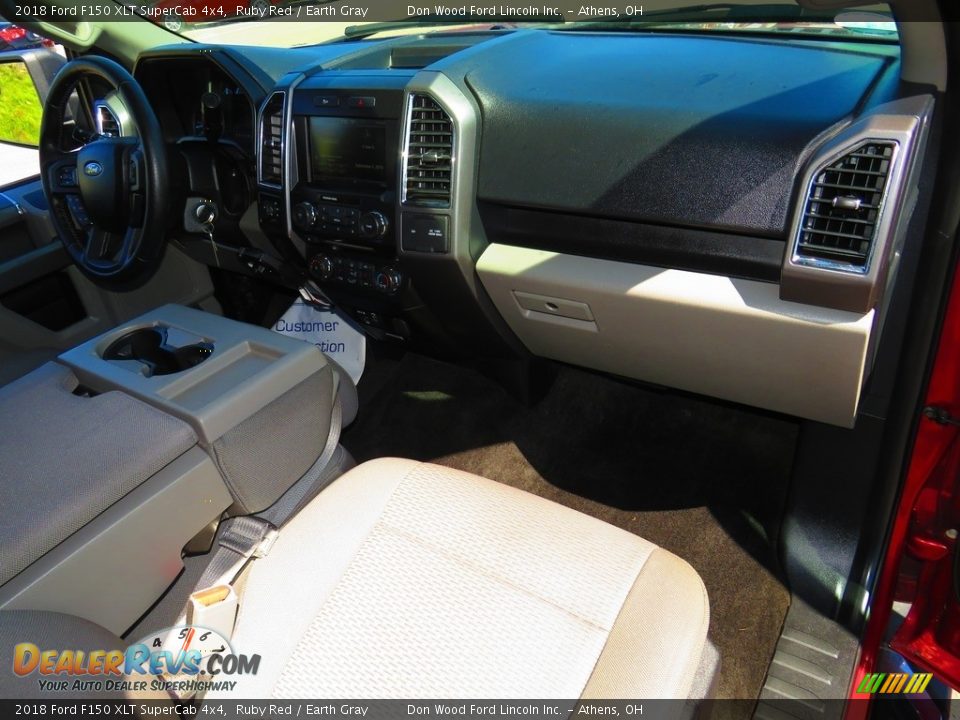 2018 Ford F150 XLT SuperCab 4x4 Ruby Red / Earth Gray Photo #27