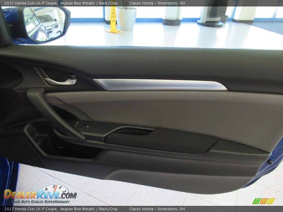 2017 Honda Civic LX-P Coupe Aegean Blue Metallic / Black/Gray Photo #14