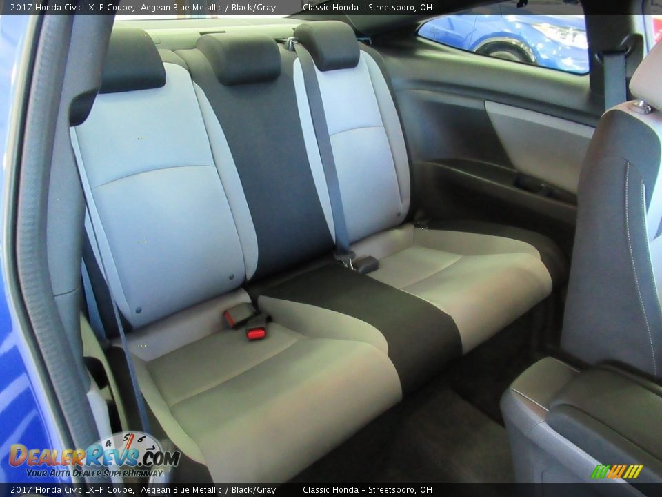 2017 Honda Civic LX-P Coupe Aegean Blue Metallic / Black/Gray Photo #18