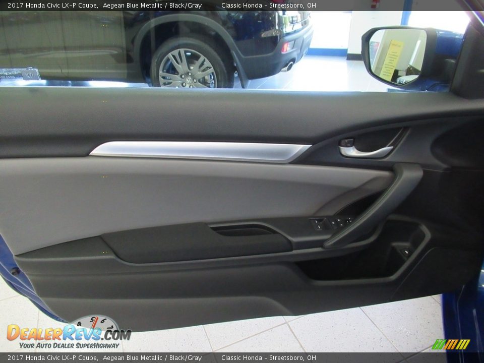 2017 Honda Civic LX-P Coupe Aegean Blue Metallic / Black/Gray Photo #21