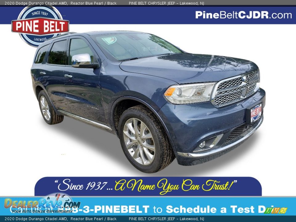2020 Dodge Durango Citadel AWD Reactor Blue Pearl / Black Photo #1