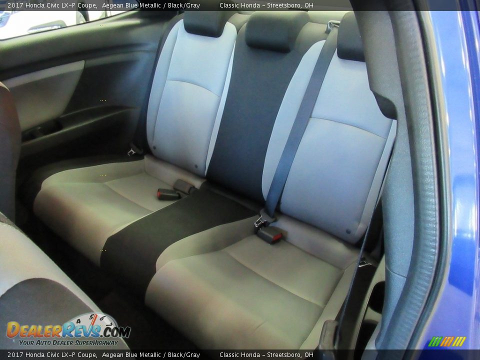 2017 Honda Civic LX-P Coupe Aegean Blue Metallic / Black/Gray Photo #24