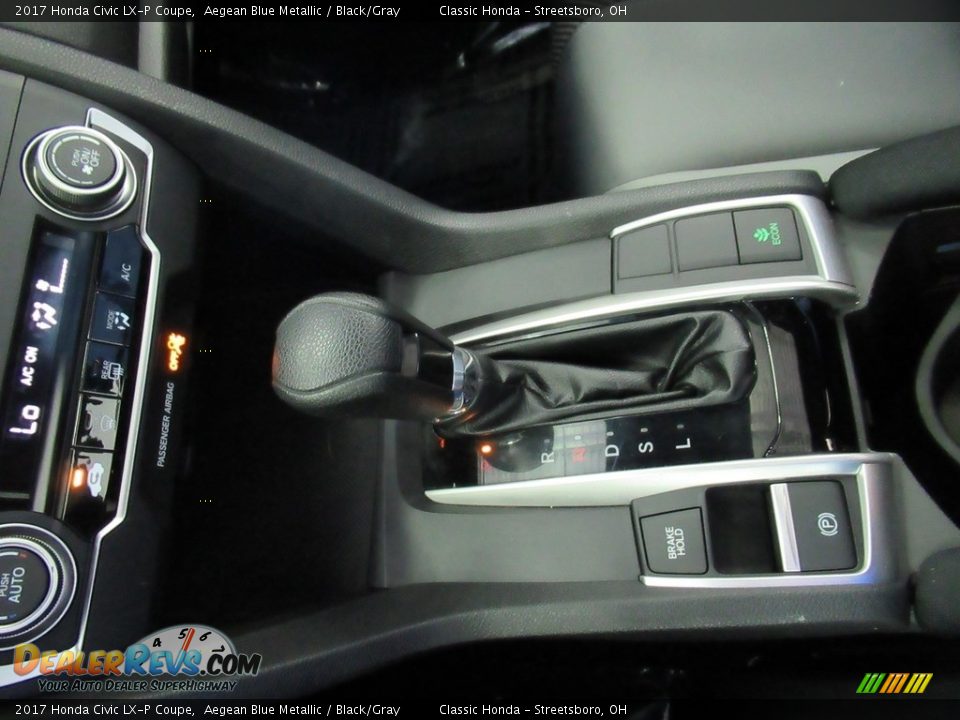 2017 Honda Civic LX-P Coupe Aegean Blue Metallic / Black/Gray Photo #27