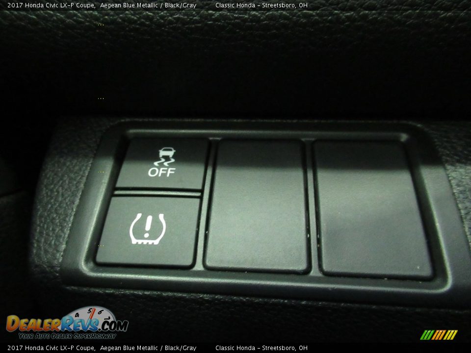 2017 Honda Civic LX-P Coupe Aegean Blue Metallic / Black/Gray Photo #32