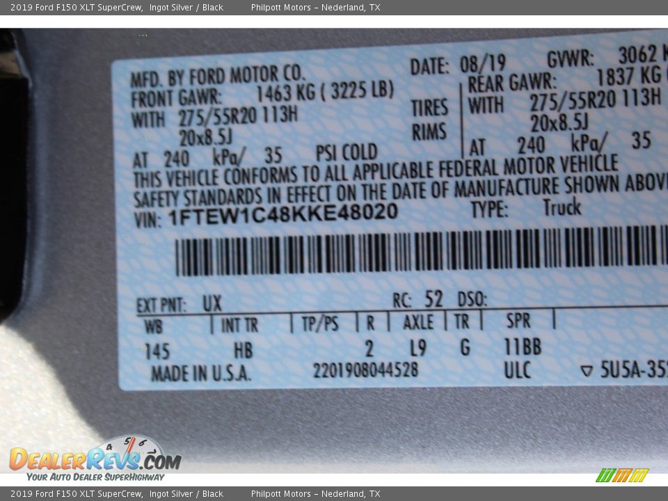2019 Ford F150 XLT SuperCrew Ingot Silver / Black Photo #23