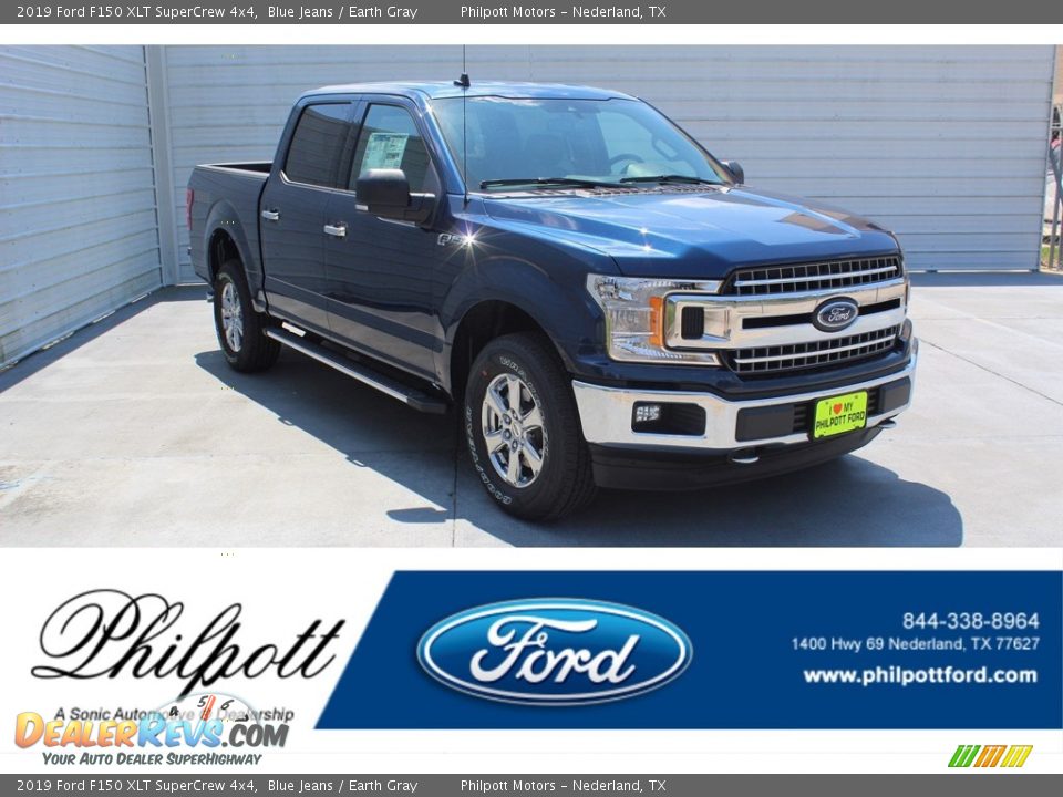 2019 Ford F150 XLT SuperCrew 4x4 Blue Jeans / Earth Gray Photo #1