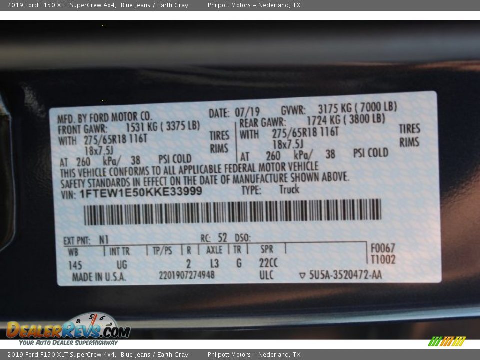 2019 Ford F150 XLT SuperCrew 4x4 Blue Jeans / Earth Gray Photo #26