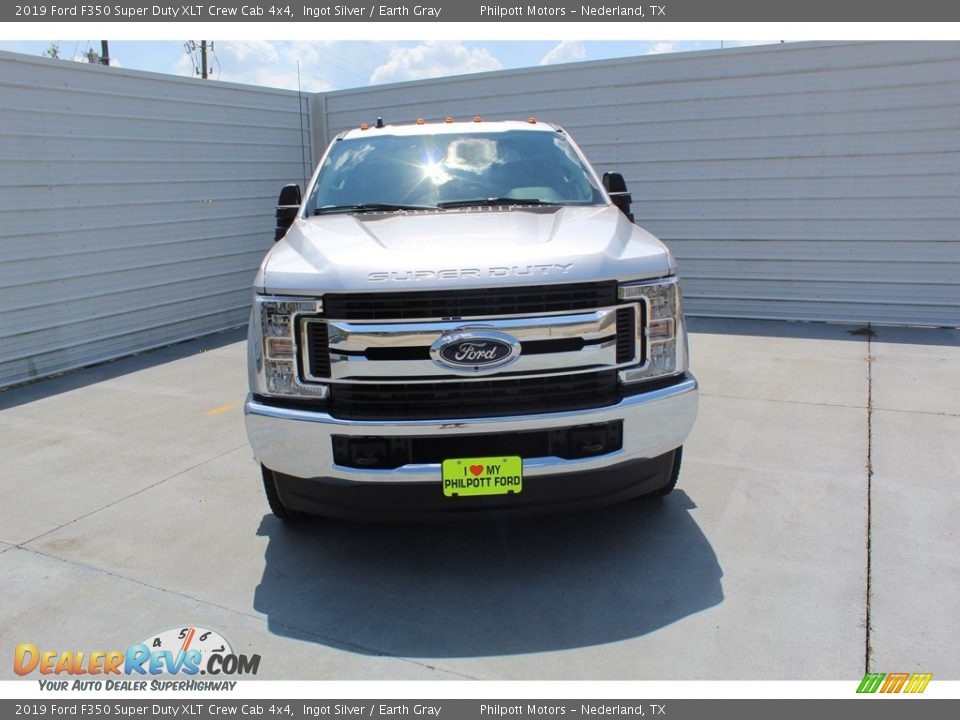 2019 Ford F350 Super Duty XLT Crew Cab 4x4 Ingot Silver / Earth Gray Photo #3