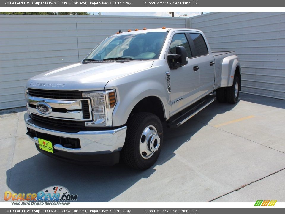 2019 Ford F350 Super Duty XLT Crew Cab 4x4 Ingot Silver / Earth Gray Photo #4