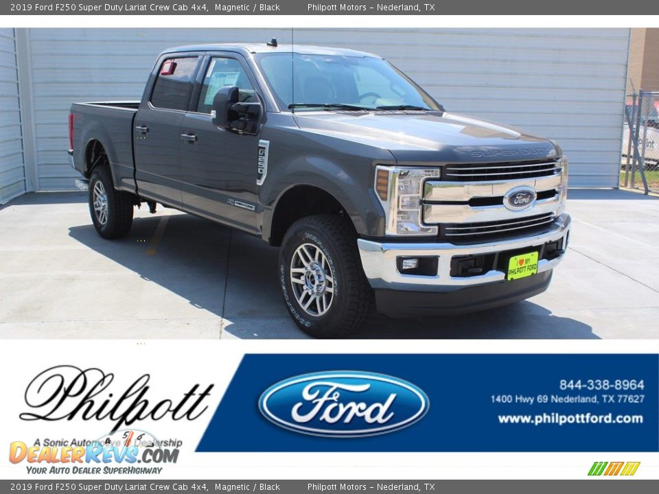 2019 Ford F250 Super Duty Lariat Crew Cab 4x4 Magnetic / Black Photo #1