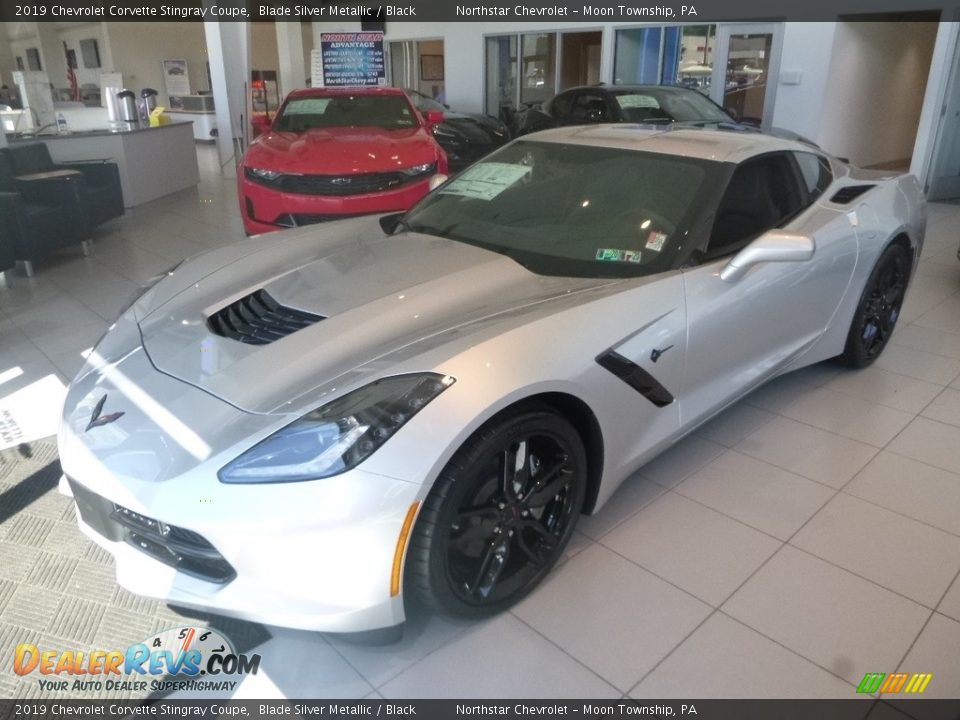 2019 Chevrolet Corvette Stingray Coupe Blade Silver Metallic / Black Photo #1