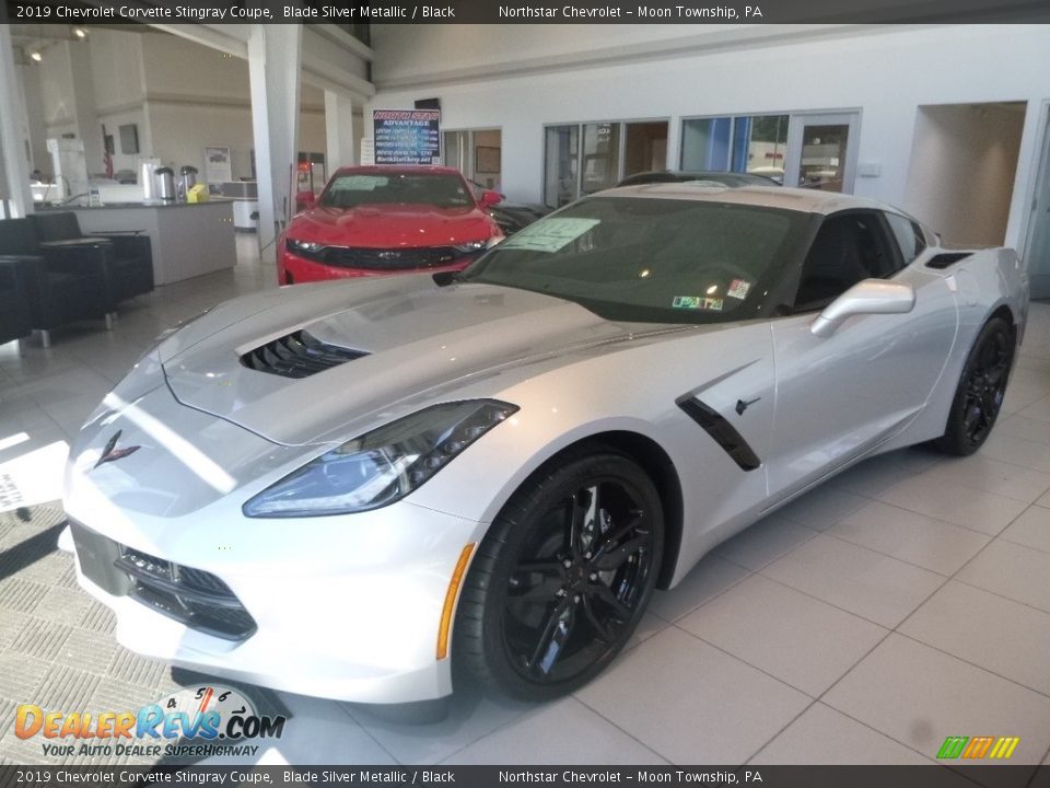 2019 Chevrolet Corvette Stingray Coupe Blade Silver Metallic / Black Photo #2