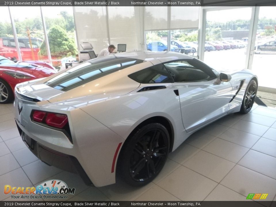 2019 Chevrolet Corvette Stingray Coupe Blade Silver Metallic / Black Photo #7