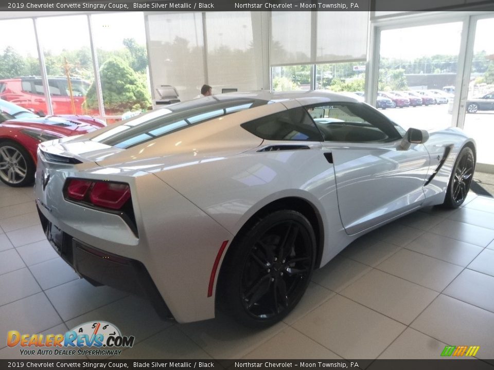 2019 Chevrolet Corvette Stingray Coupe Blade Silver Metallic / Black Photo #8