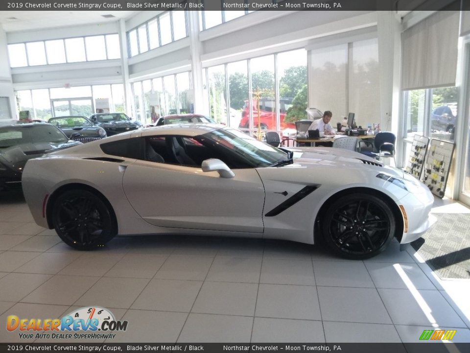 2019 Chevrolet Corvette Stingray Coupe Blade Silver Metallic / Black Photo #9