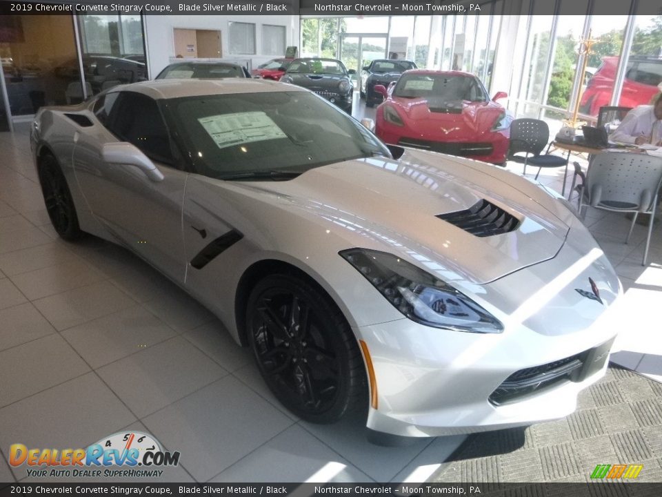 2019 Chevrolet Corvette Stingray Coupe Blade Silver Metallic / Black Photo #10