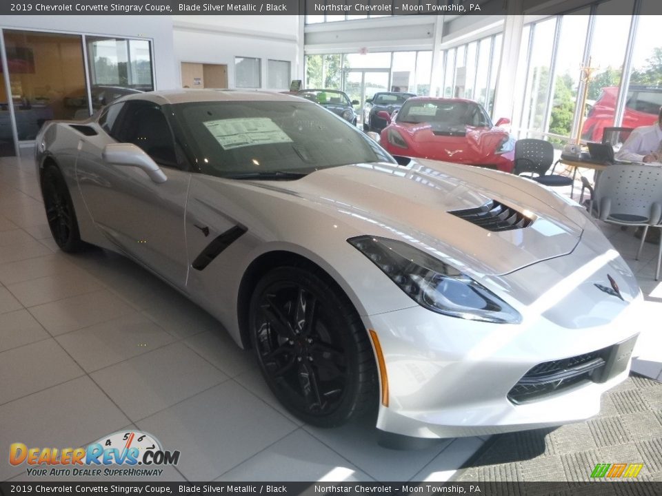 2019 Chevrolet Corvette Stingray Coupe Blade Silver Metallic / Black Photo #11