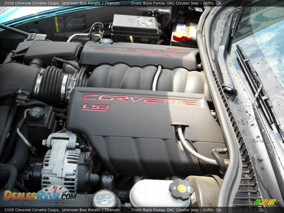 2008 Chevrolet Corvette Coupe Jetstream Blue Metallic / Titanium Photo #10