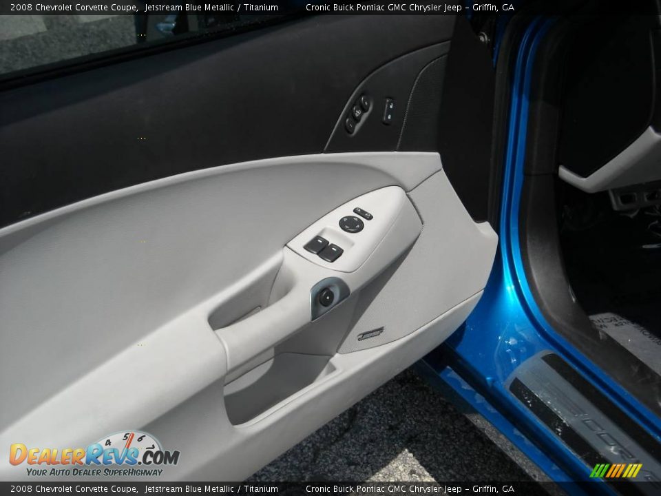 2008 Chevrolet Corvette Coupe Jetstream Blue Metallic / Titanium Photo #13