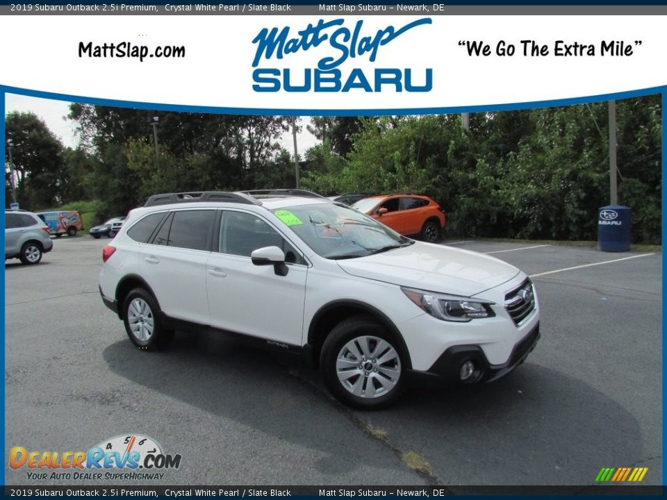 2019 Subaru Outback 2.5i Premium Crystal White Pearl / Slate Black Photo #1