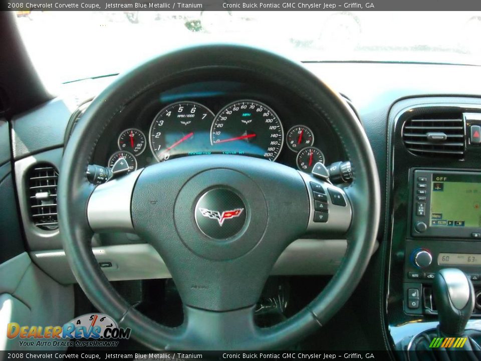 2008 Chevrolet Corvette Coupe Jetstream Blue Metallic / Titanium Photo #18