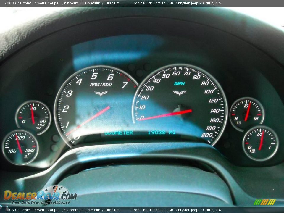 2008 Chevrolet Corvette Coupe Jetstream Blue Metallic / Titanium Photo #19