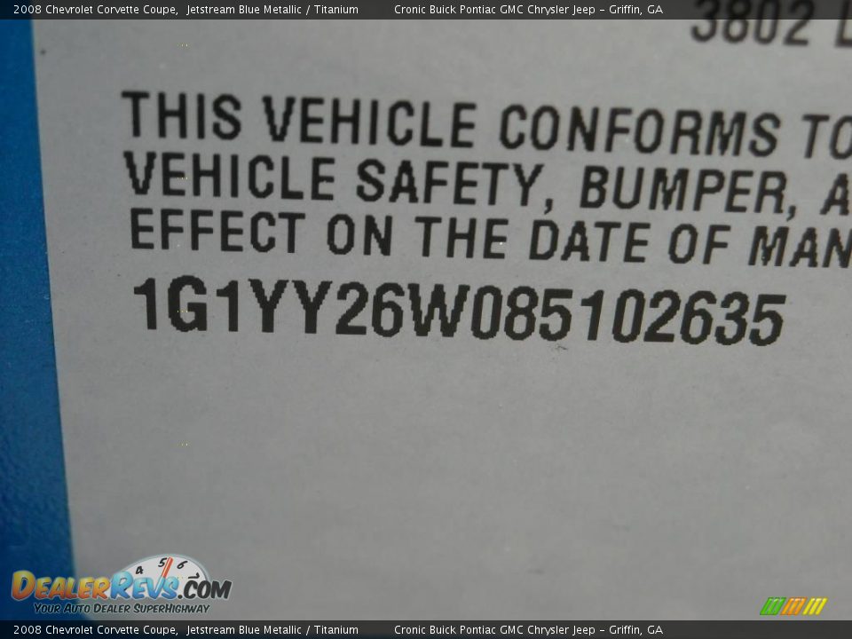 2008 Chevrolet Corvette Coupe Jetstream Blue Metallic / Titanium Photo #27
