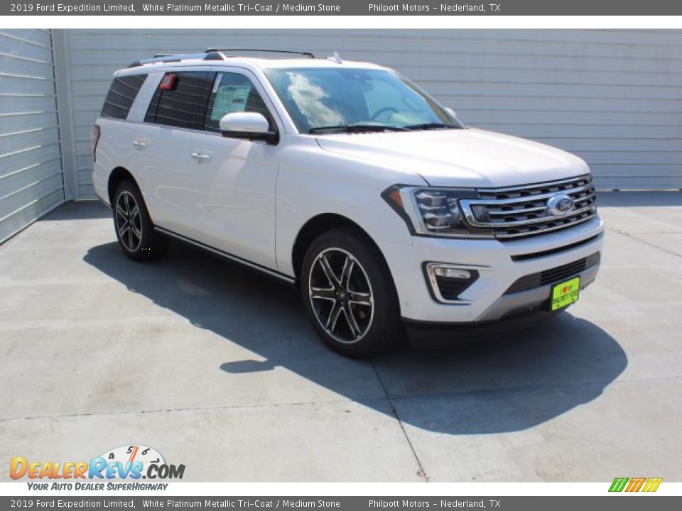 2019 Ford Expedition Limited White Platinum Metallic Tri-Coat / Medium Stone Photo #2