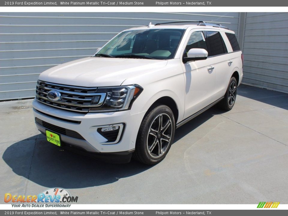 2019 Ford Expedition Limited White Platinum Metallic Tri-Coat / Medium Stone Photo #4