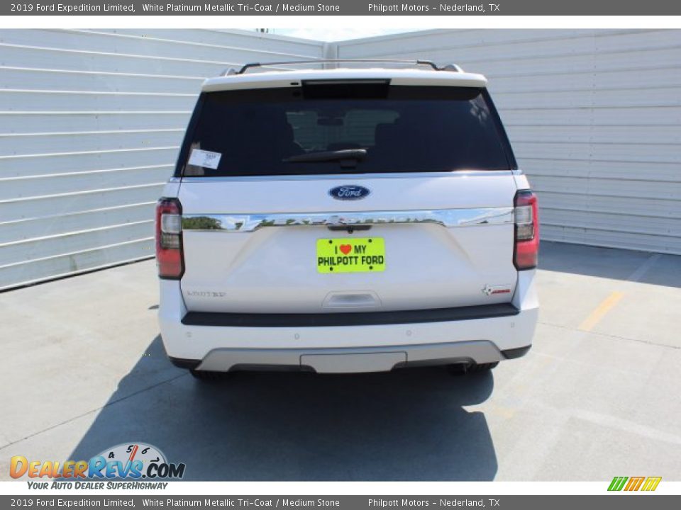 2019 Ford Expedition Limited White Platinum Metallic Tri-Coat / Medium Stone Photo #7