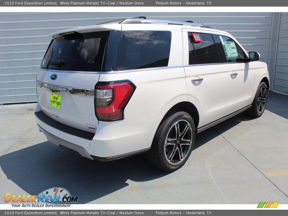2019 Ford Expedition Limited White Platinum Metallic Tri-Coat / Medium Stone Photo #8