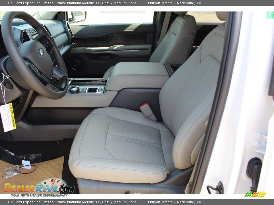 2019 Ford Expedition Limited White Platinum Metallic Tri-Coat / Medium Stone Photo #10
