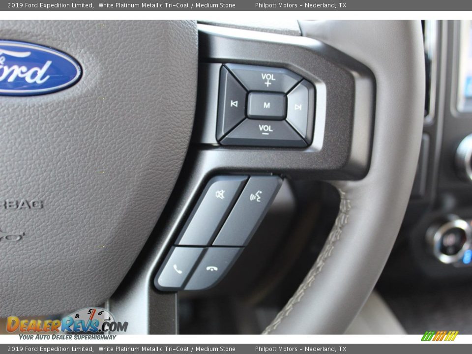 2019 Ford Expedition Limited White Platinum Metallic Tri-Coat / Medium Stone Photo #13