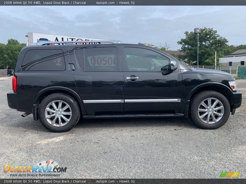 2008 Infiniti QX 56 4WD Liquid Onyx Black / Charcoal Photo #2