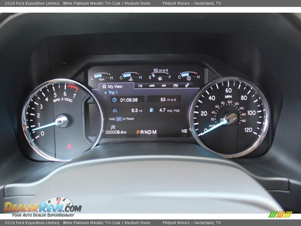 2019 Ford Expedition Limited White Platinum Metallic Tri-Coat / Medium Stone Photo #14