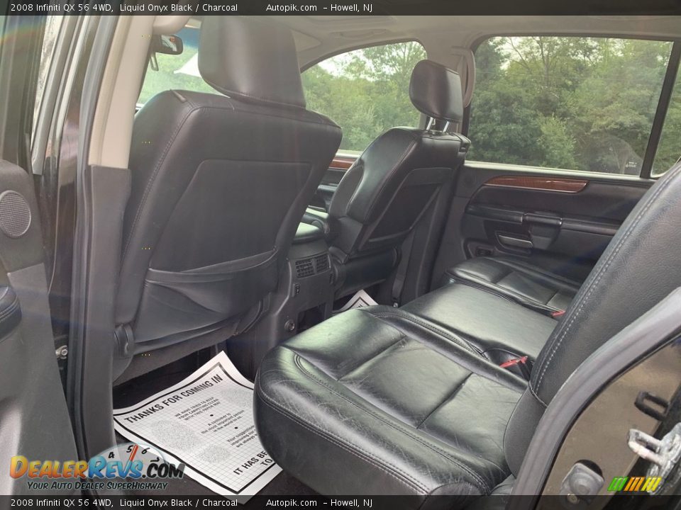 2008 Infiniti QX 56 4WD Liquid Onyx Black / Charcoal Photo #10