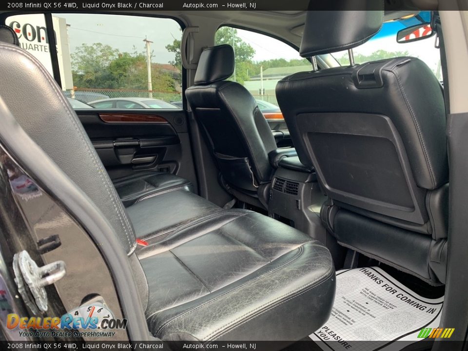2008 Infiniti QX 56 4WD Liquid Onyx Black / Charcoal Photo #12