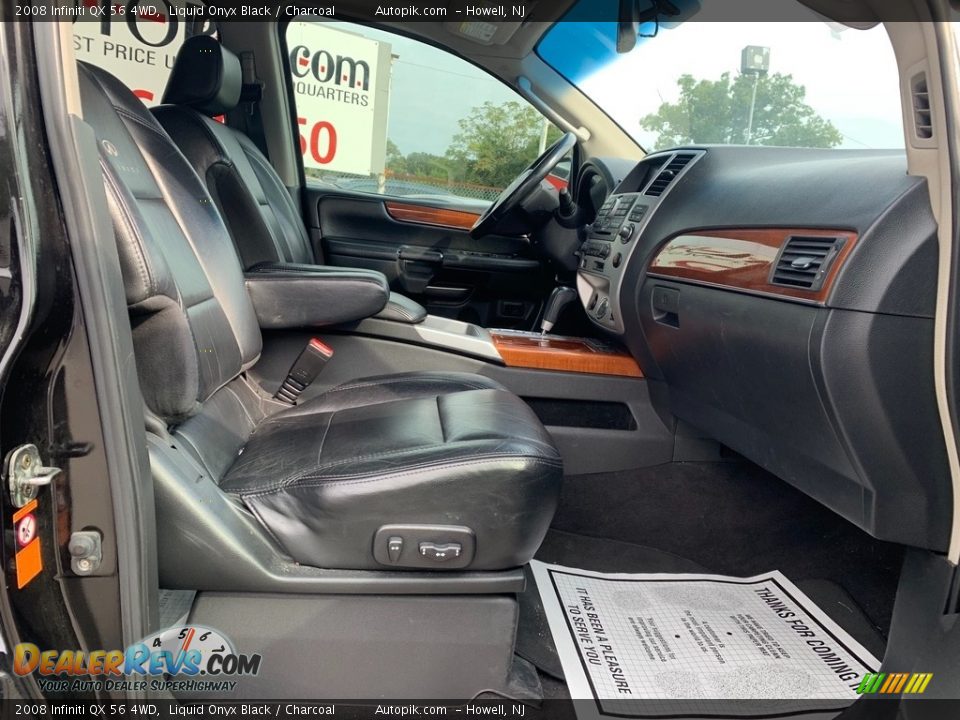 2008 Infiniti QX 56 4WD Liquid Onyx Black / Charcoal Photo #13