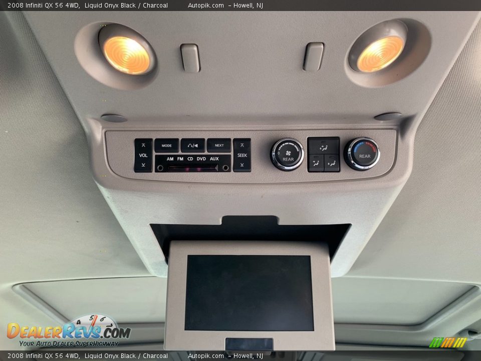 2008 Infiniti QX 56 4WD Liquid Onyx Black / Charcoal Photo #14
