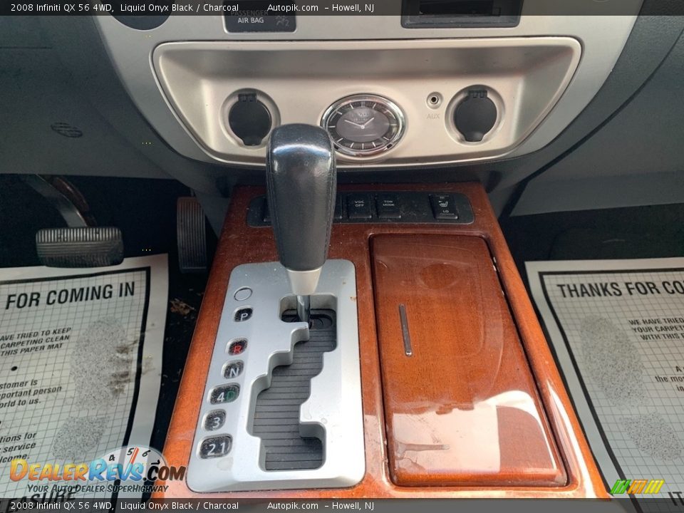 2008 Infiniti QX 56 4WD Liquid Onyx Black / Charcoal Photo #16
