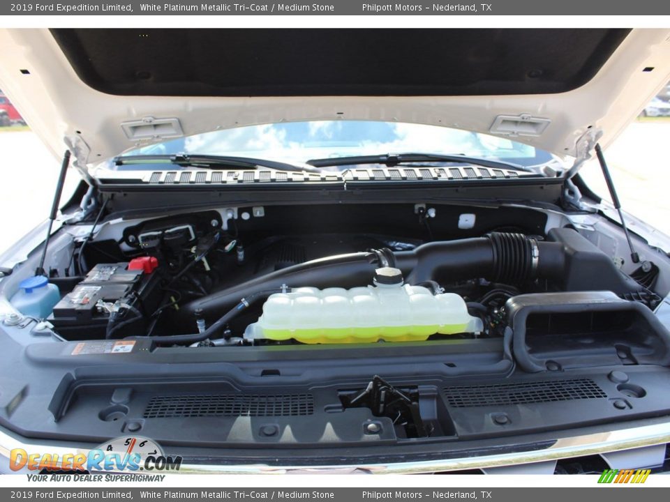 2019 Ford Expedition Limited White Platinum Metallic Tri-Coat / Medium Stone Photo #28