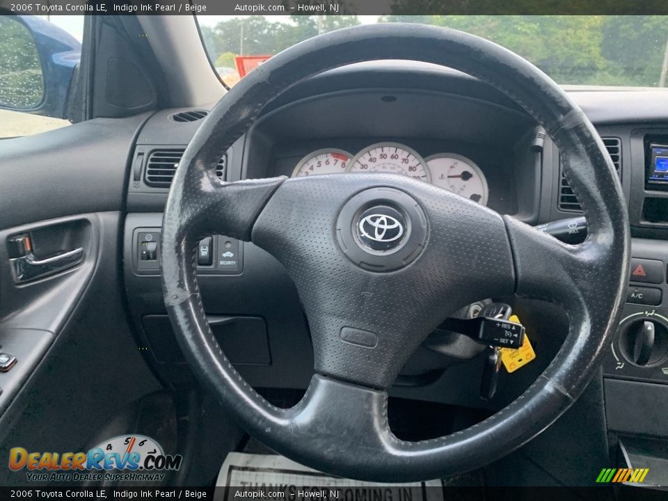 2006 Toyota Corolla LE Indigo Ink Pearl / Beige Photo #16