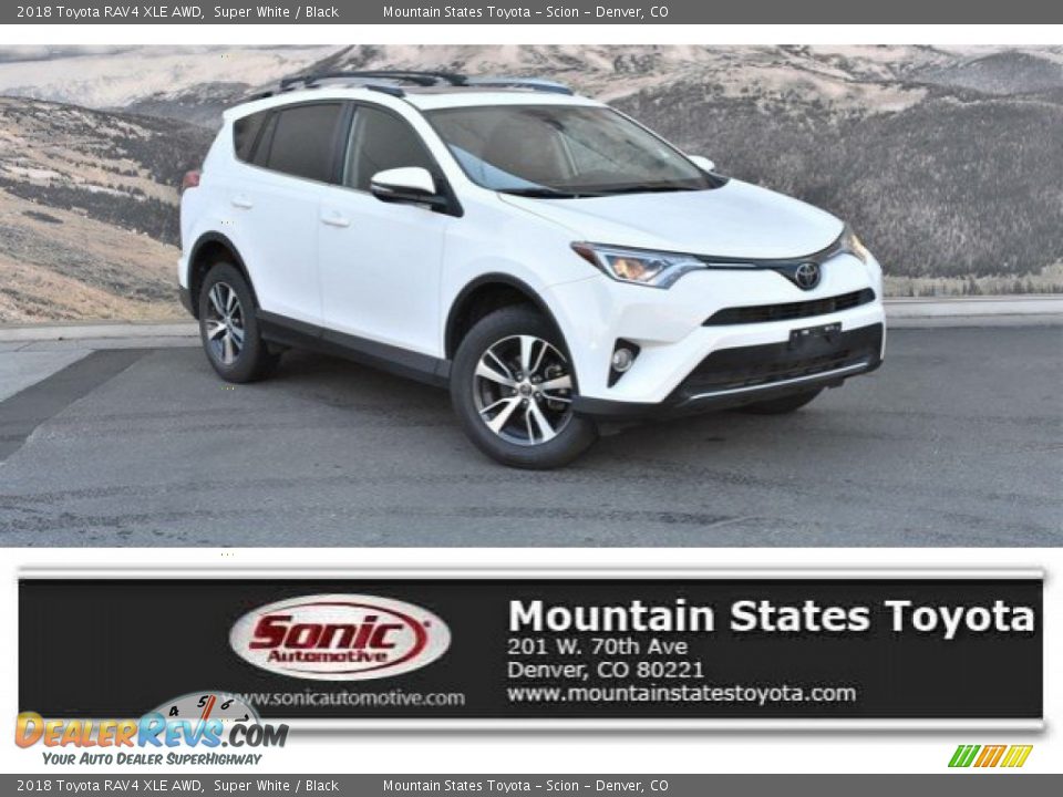 2018 Toyota RAV4 XLE AWD Super White / Black Photo #1