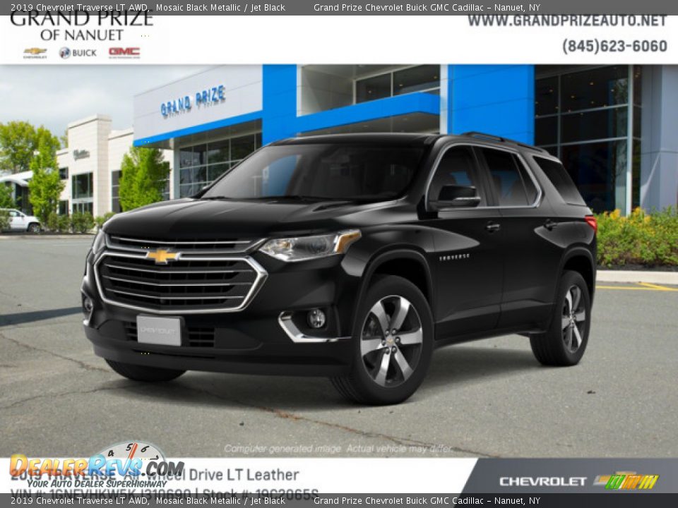 2019 Chevrolet Traverse LT AWD Mosaic Black Metallic / Jet Black Photo #1