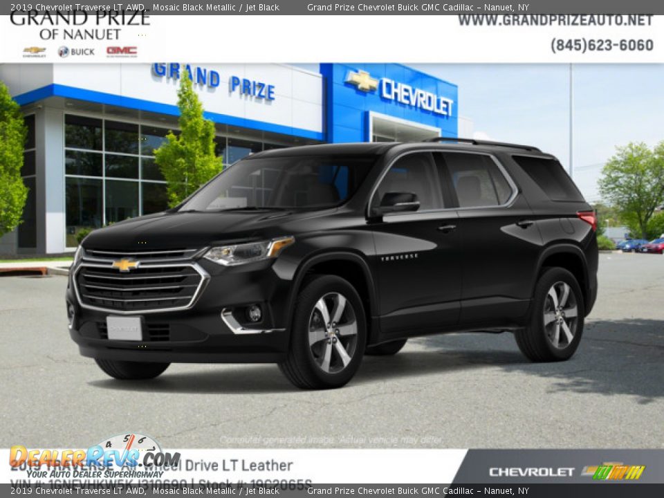 2019 Chevrolet Traverse LT AWD Mosaic Black Metallic / Jet Black Photo #2
